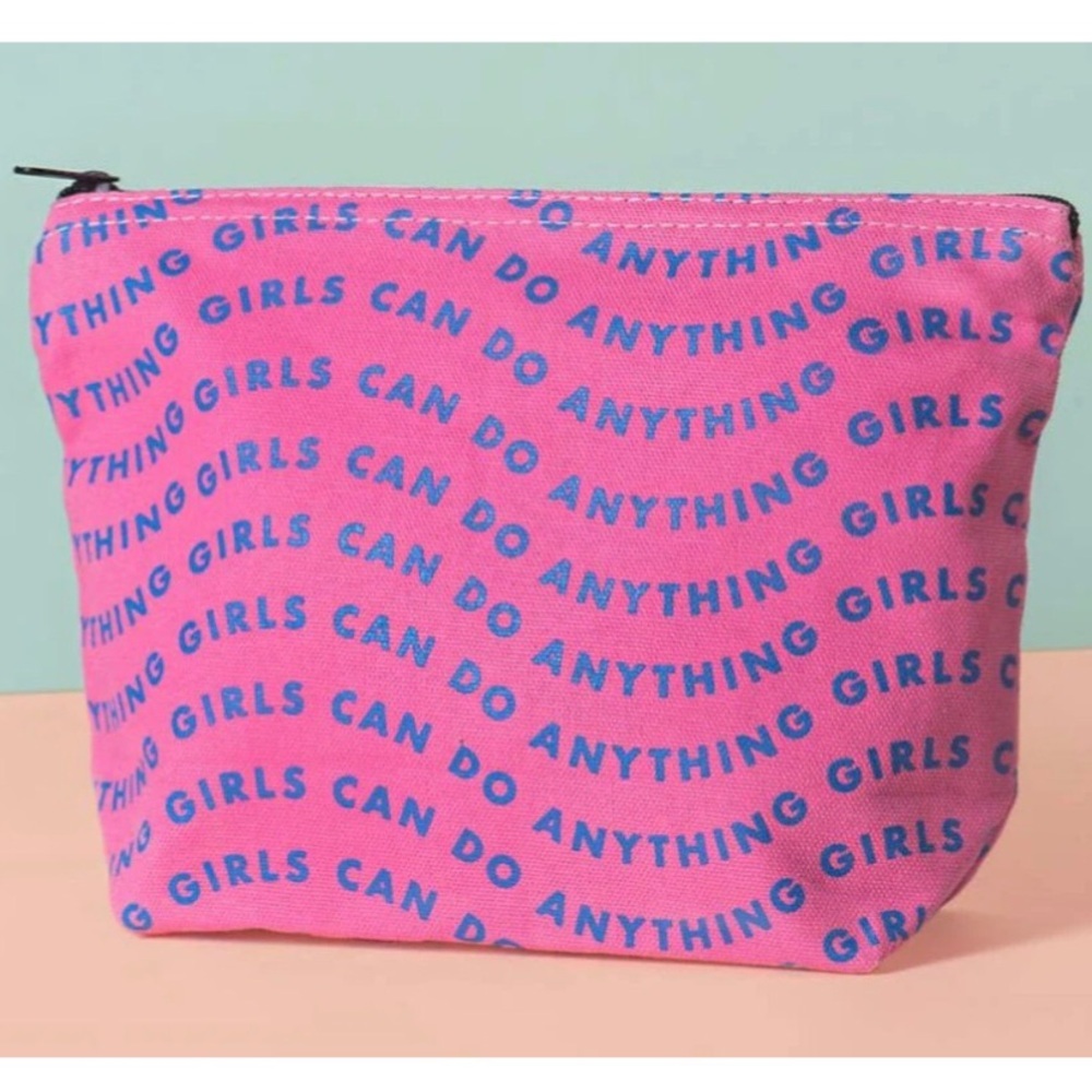 *NWT* Girls Can Do Anything Makeup/Essentials Bag
